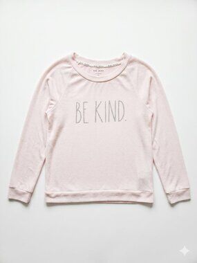 ✨️ Rae Dunn Light Pink Long-Sleeve 'Be Kind.' Top